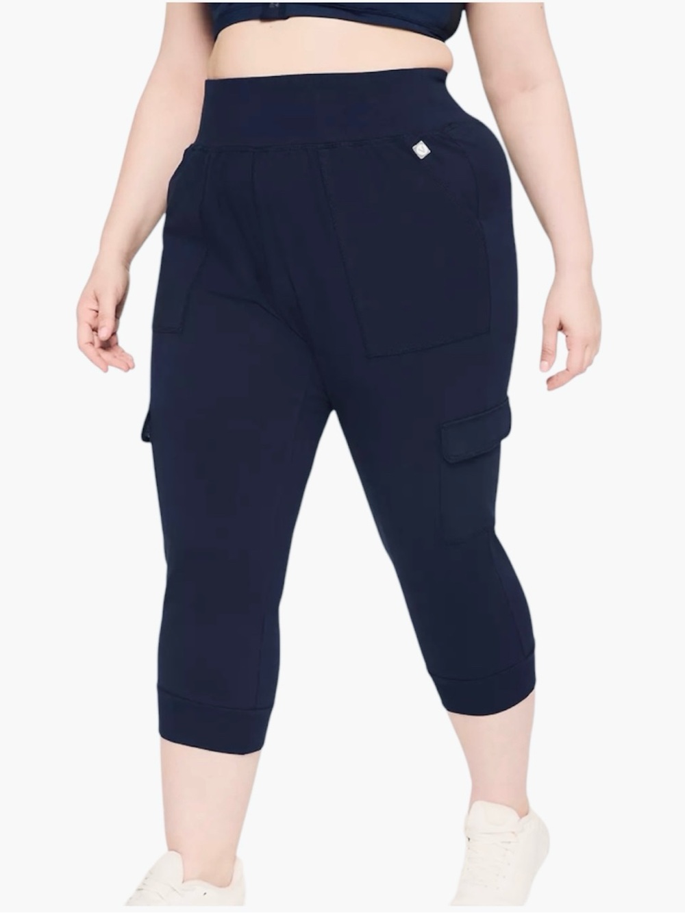 LIVI Lane Bryant Navy Blue High-Rise Signature Stretch Cargo Jogger Size 10/12